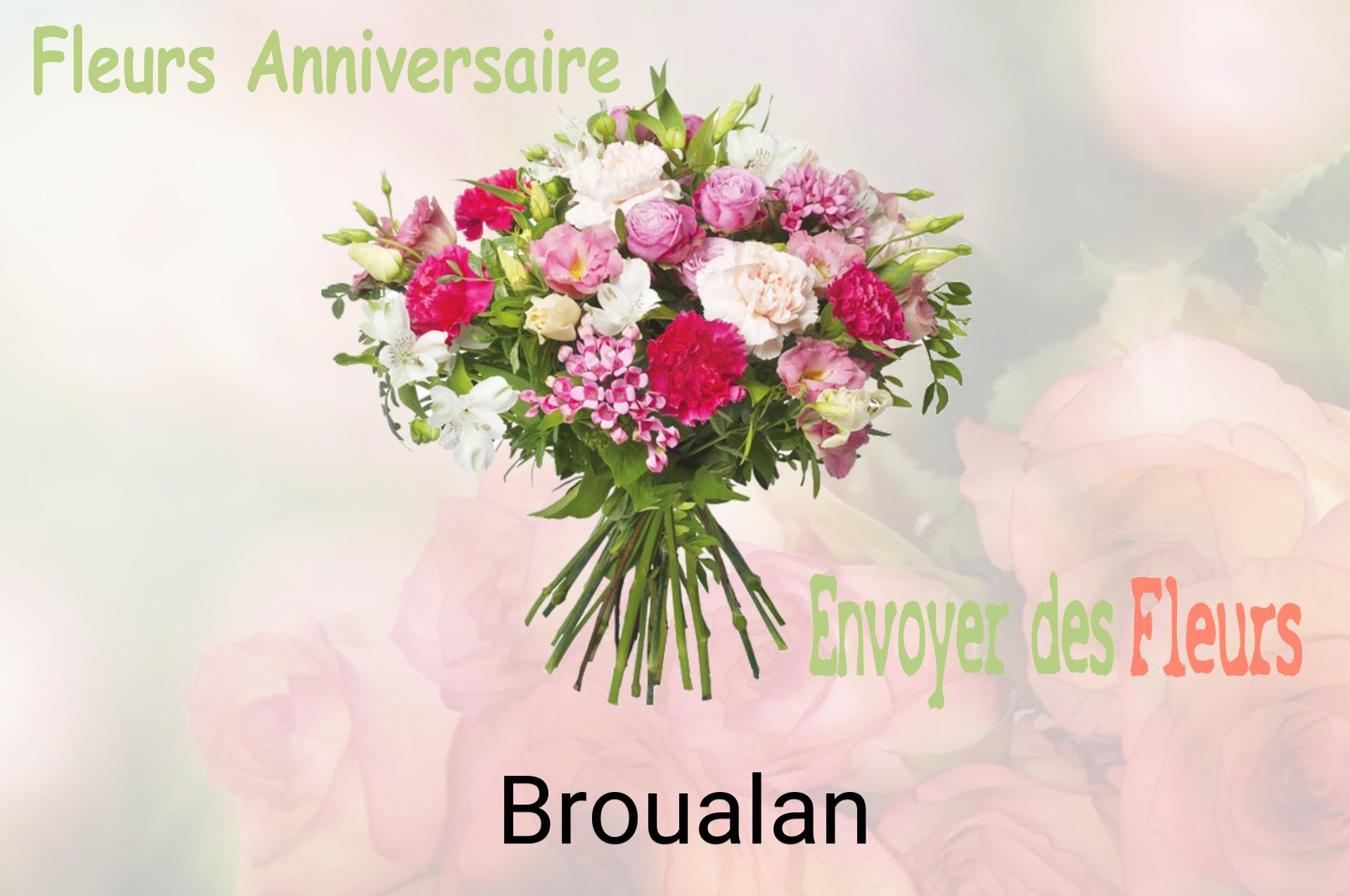 Bouquet de fleurs d’anniversaire livré à Broualan