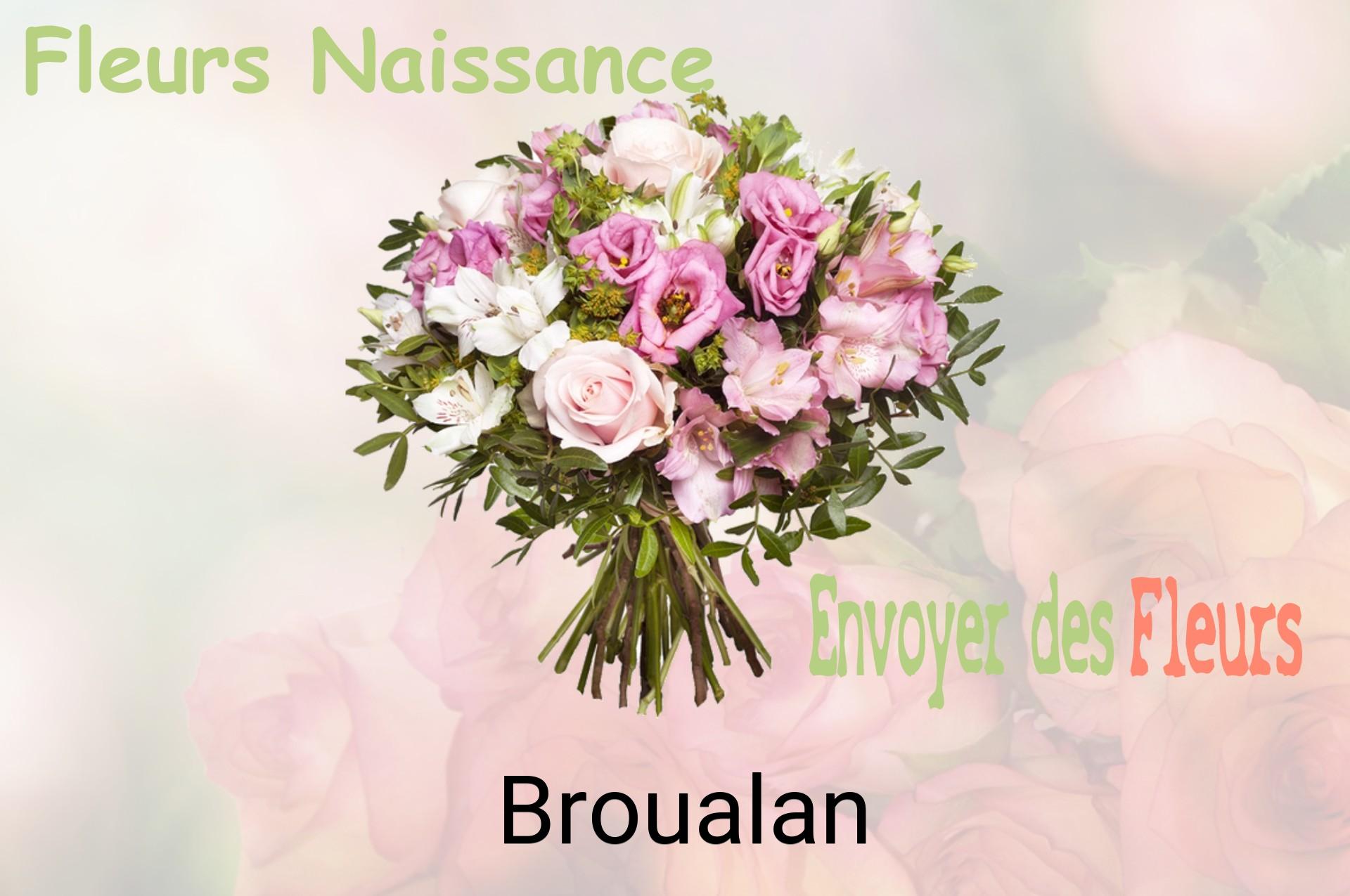 Bouquet de fleurs de naissance livré à Broualan